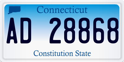 CT license plate AD28868