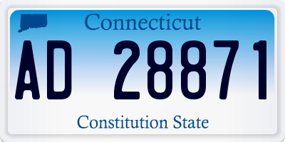 CT license plate AD28871