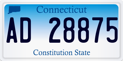 CT license plate AD28875