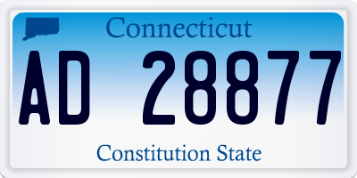 CT license plate AD28877