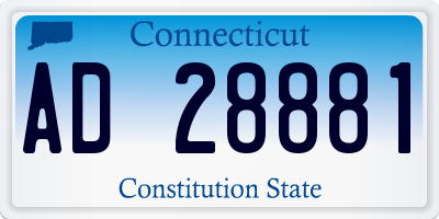 CT license plate AD28881