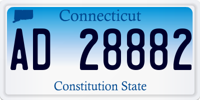 CT license plate AD28882