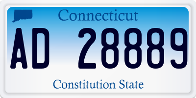 CT license plate AD28889