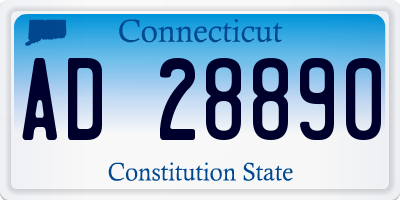 CT license plate AD28890