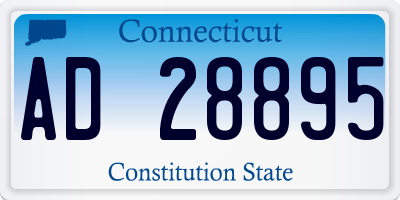CT license plate AD28895