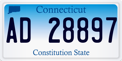 CT license plate AD28897