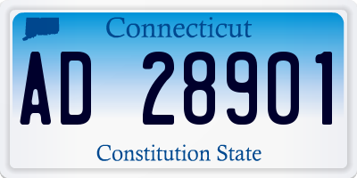 CT license plate AD28901