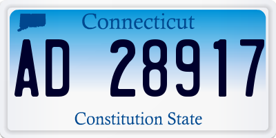 CT license plate AD28917