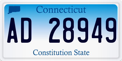 CT license plate AD28949