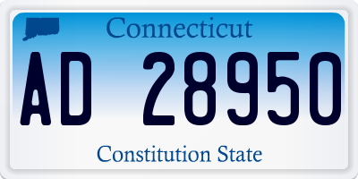 CT license plate AD28950