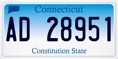 CT license plate AD28951