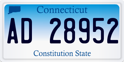 CT license plate AD28952