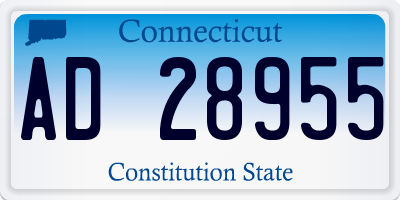 CT license plate AD28955
