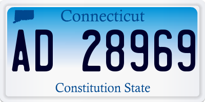 CT license plate AD28969