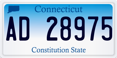 CT license plate AD28975