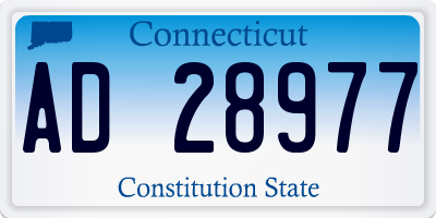 CT license plate AD28977