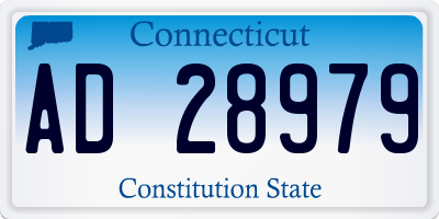 CT license plate AD28979
