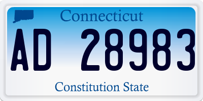 CT license plate AD28983