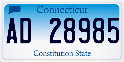 CT license plate AD28985