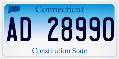 CT license plate AD28990