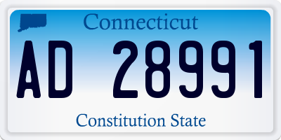 CT license plate AD28991