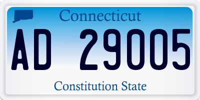 CT license plate AD29005