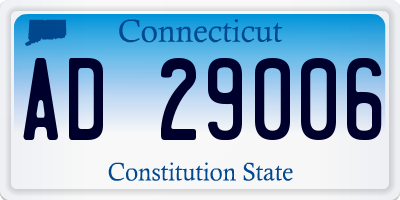 CT license plate AD29006
