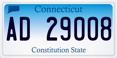 CT license plate AD29008