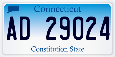 CT license plate AD29024