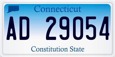 CT license plate AD29054