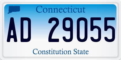CT license plate AD29055