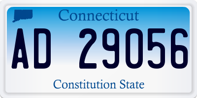 CT license plate AD29056