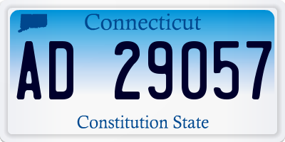 CT license plate AD29057