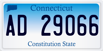 CT license plate AD29066