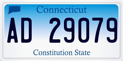 CT license plate AD29079