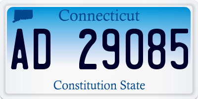 CT license plate AD29085
