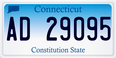 CT license plate AD29095