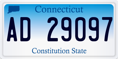 CT license plate AD29097