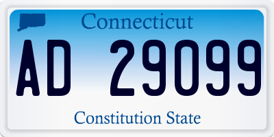CT license plate AD29099