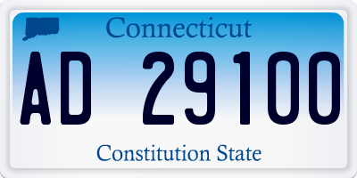 CT license plate AD29100