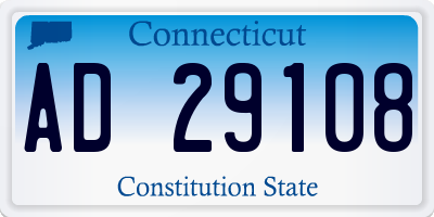 CT license plate AD29108