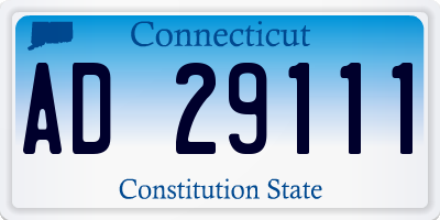 CT license plate AD29111