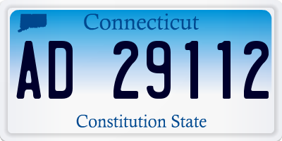 CT license plate AD29112