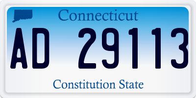 CT license plate AD29113