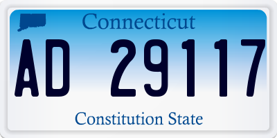 CT license plate AD29117