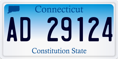 CT license plate AD29124