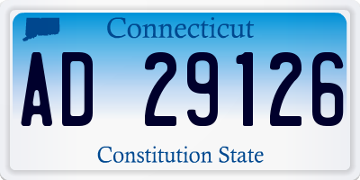 CT license plate AD29126