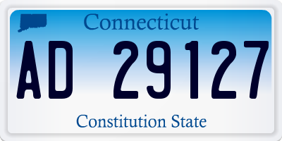 CT license plate AD29127