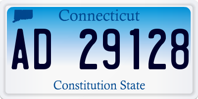 CT license plate AD29128