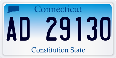 CT license plate AD29130